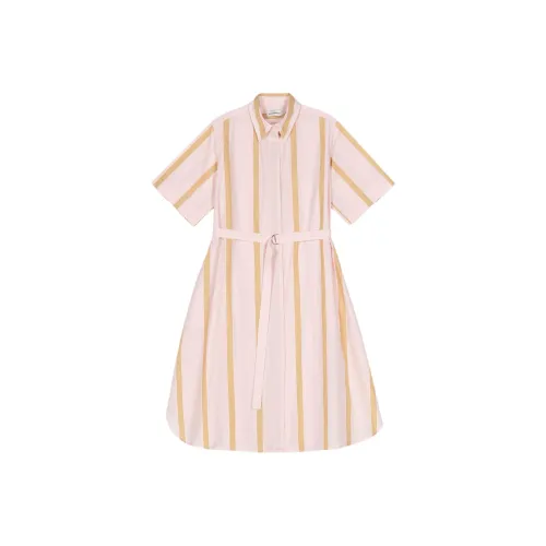 MARIMEKKO Розовые Женские Платья с Коротким Рукавом