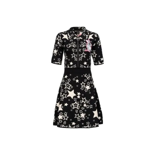 PINKO SS23 Black Женские Короткие Платья с Рукавами