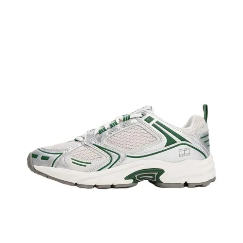 Tommy Hilfiger TRAINERS Кэжуал Низкий Топ Серебряный Зеленый Женский