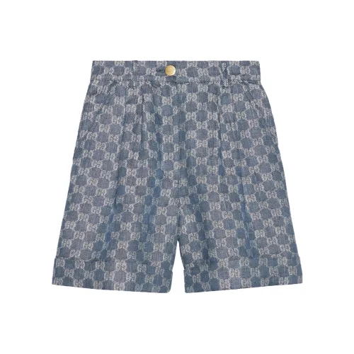 GUCCI FW23 Повседневные шорты Женские Синие