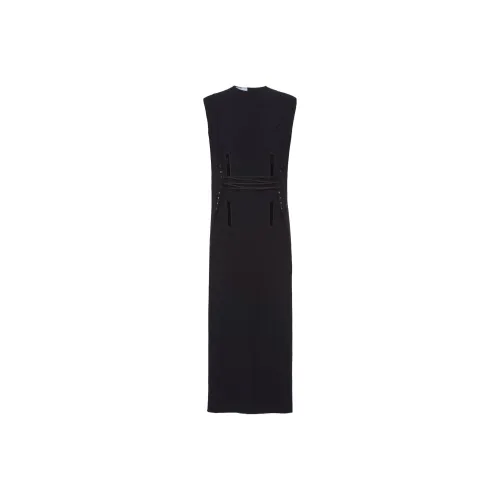 PRADA SS22 Sleeveless Dress Women's Black PRADA SS22 Без рукавов Платье Женское Черное