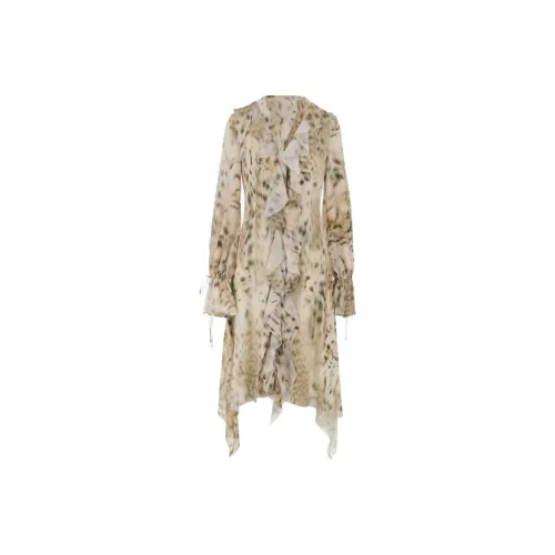 Blumarine Абрикос Женские Длинные Платья с Рукавами
