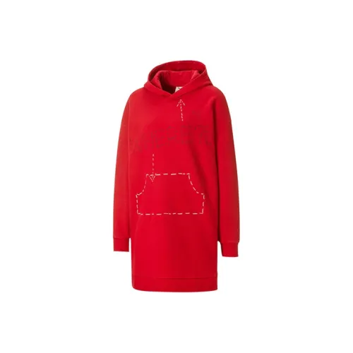 PUMA Red Женские Длинные Рукава Платья