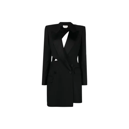 Alexander McQueen Black Женские Длинные Рукава Платья