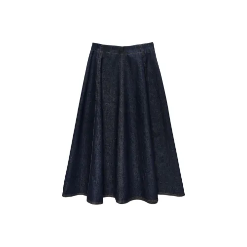 MSGM Denim Long Skirt Women's Blue