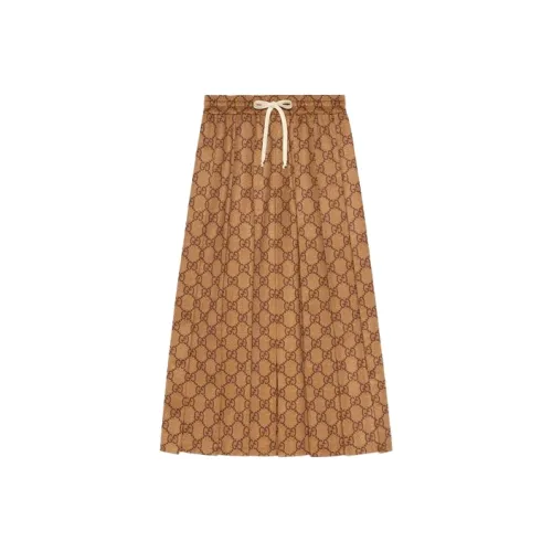 GUCCI Повседневный Длинный Юбка Женские CAMEL