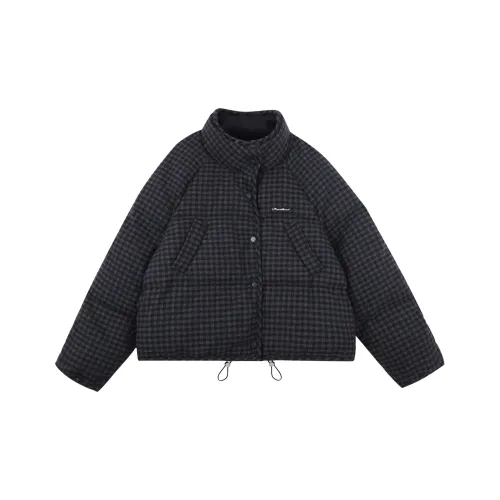 PEASLUNA Хлопковый пуховик женский темно-синий и асфальтовый серый