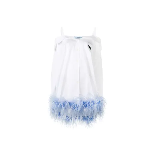 PRADA FW20 Slip Платье Женское Белое