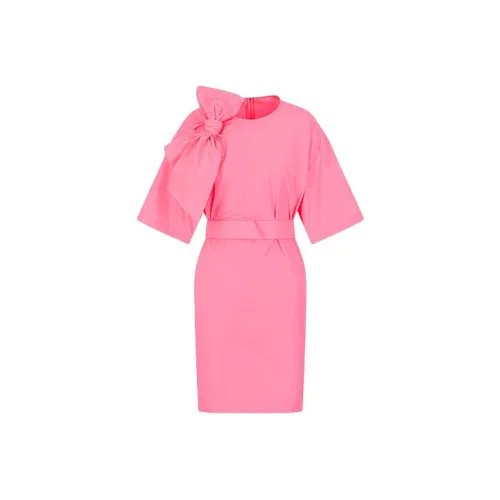 EMPORIO ARMANI Розовые Женские Платья с Коротким Рукавом