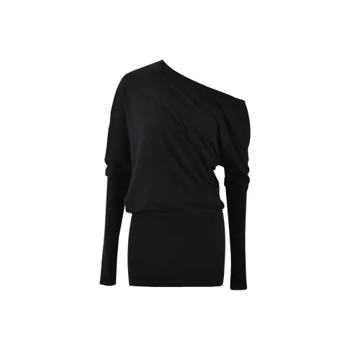 I.AM.GIA GISELLE Мини Платье Длинное Платье с Длинными Рукавами Женское Черное Черное