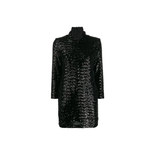 Fabiana Filippi Черное Женское Длинное Платье с Рукавами