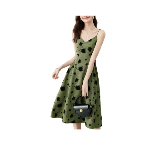 SENTUBILA Slip Платье Женское Зеленое