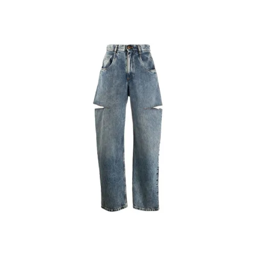 Maison Margiela Темно-синие Женские Джинсы