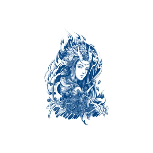 LIEJI Бог цветов Дракон Украшение Травяной Временные Татуировки