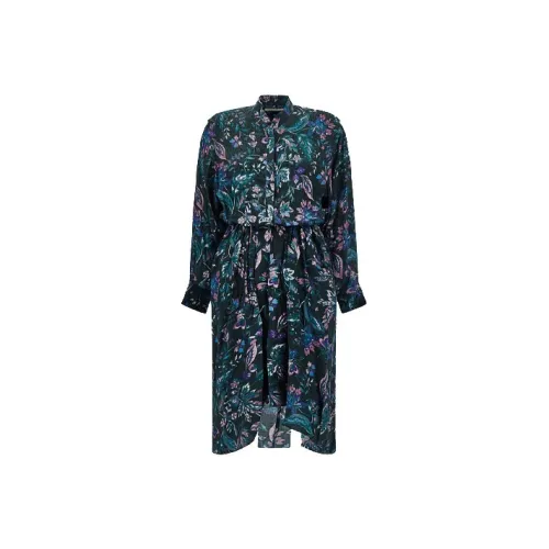 ISABEL MARANT Blue Женские Длинные Платья с Рукавами