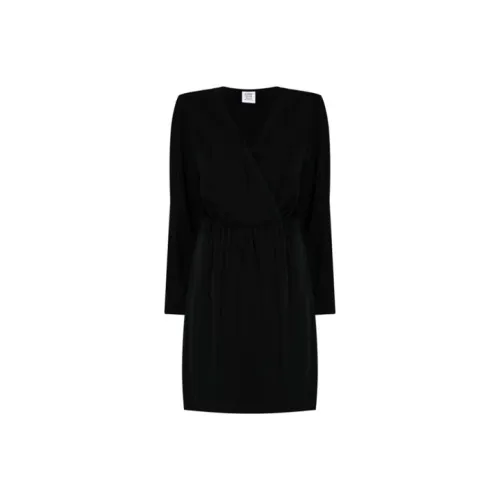 Vetements Черное Женское Длинное Платье с Рукавами