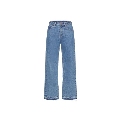RED VALENTINO Синие Женские Джинсы