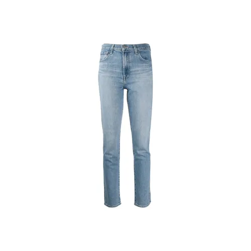 J BRAND SS21 Прямой крой Брюки Джинсы Женские Синий