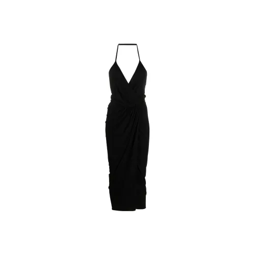 RICK OWENS Черное женское платье без рукавов
