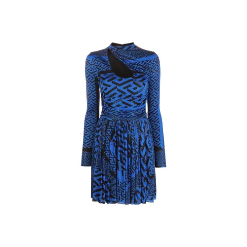 VERSACE Blue Женские Длинные Рукава Платья