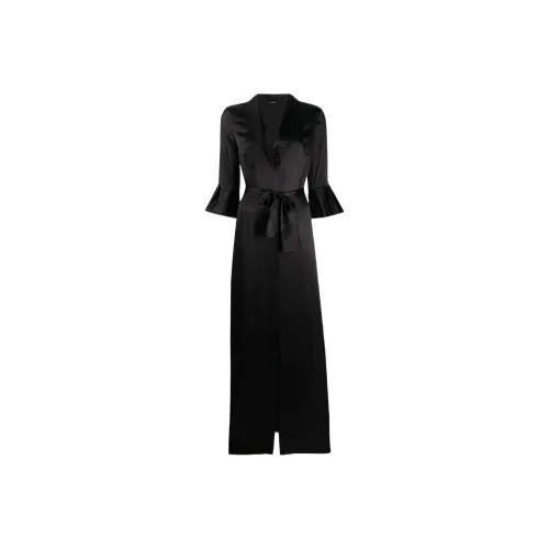La Perla Черное Женское Длинное Платье с Рукавами