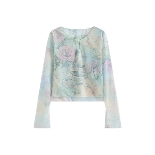 Ed Hardy T-рубашка женская оливково-зеленая