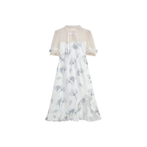 Peiyue Hanbok Женские Короткие Платья с Рукавами