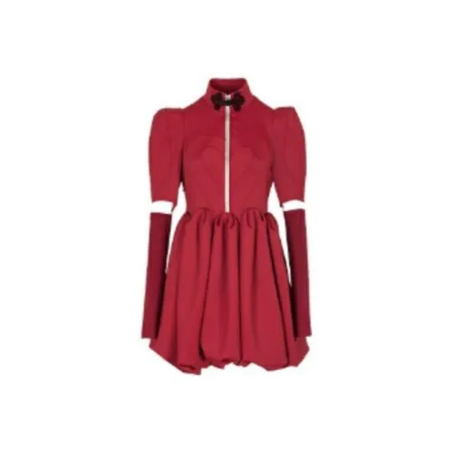 MUKZIN Red Женские Короткие Платья с Коротким Рукавом