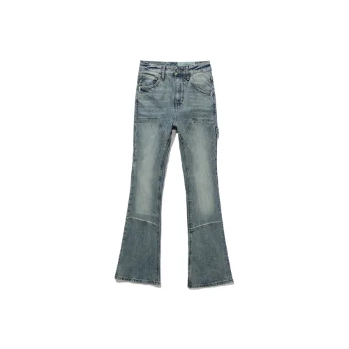 ABLE JEANS Женские Светло-желтый Грязь Синий