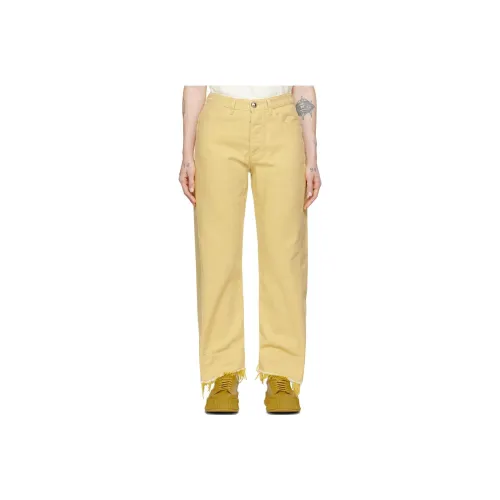 JIL SANDER Желтые Женские Джинсы