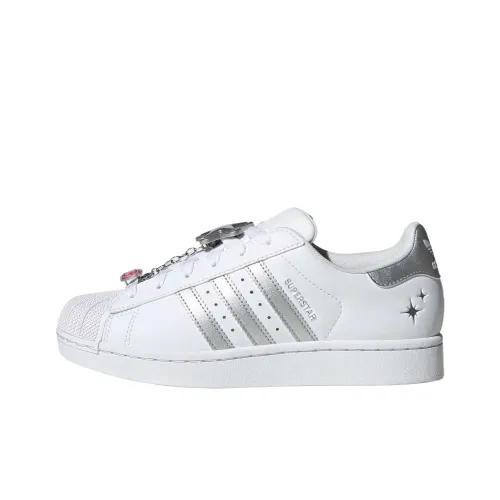 Adidas Originals SUPERSTAR MID Топ Скейтборд Кроссовки Женские Белые Серебряные