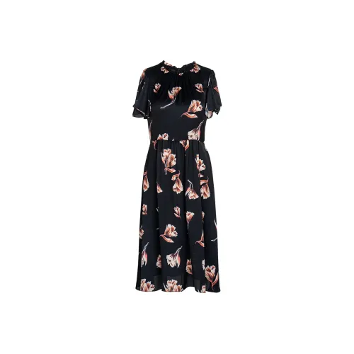 ROEYSHOUSE Короткий рукав Платье Женское Многоцветное