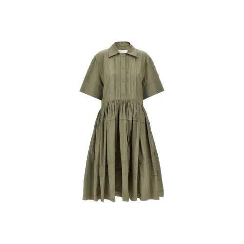 JIL SANDER Green Женские Короткие Платья с Рукавами