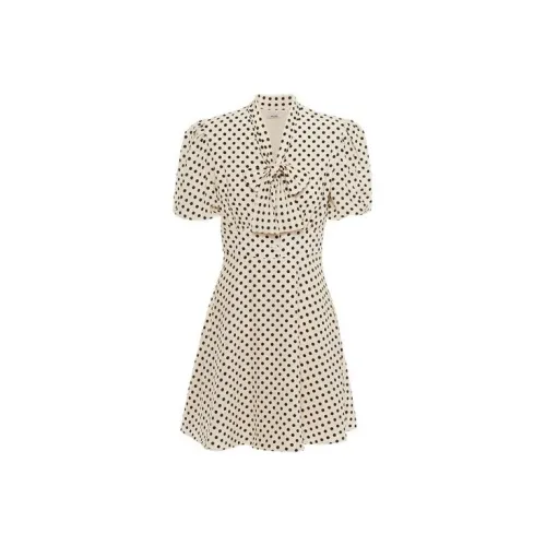 MIU MIU Желтые Женские Короткие Платья с Рукавами
