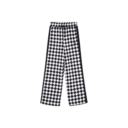 PUMA Повседневные брюки Женские Черный Белый Клетка