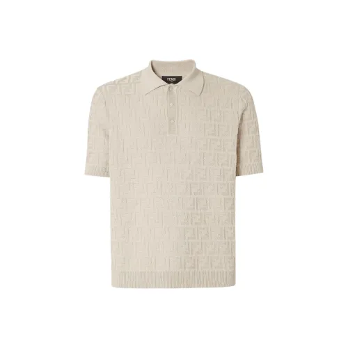 FENDI SS25 Поло Мужское Бежевый