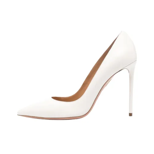 AQUAZZURA Purist Узкий каблук Высокие каблуки 10,3 см Женские Белые