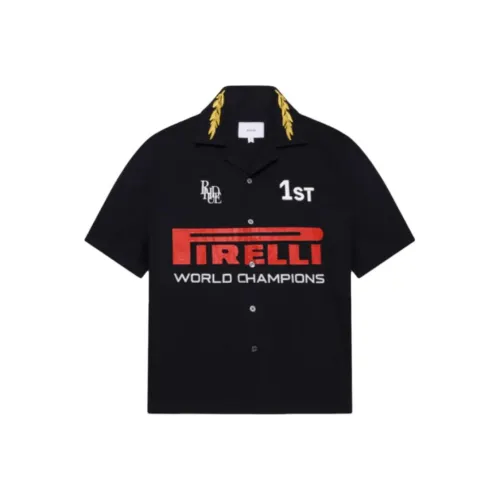 Rhude Pirelli, Collaboration Edition Черная Унисекс Рубашка