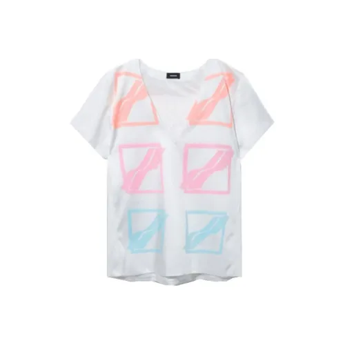 WE11DONE Белое Женское Короткое Платье с Рукавами