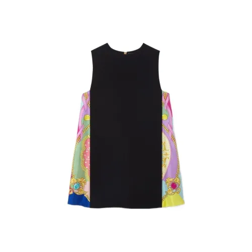 FANSIZHE SS22 Без рукавов Платье Женское Черное