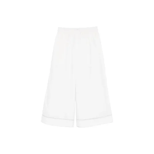 Yves Salomon Повседневные брюки Женские Белые