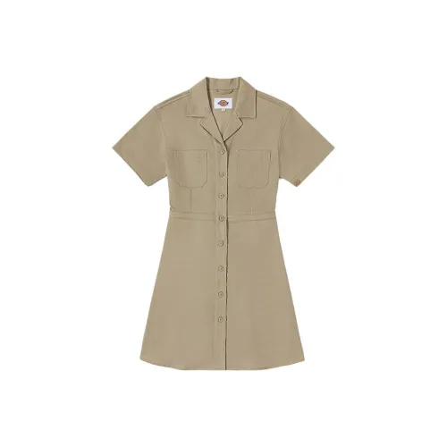 Dickies Короткий рукав Платье Женское Песочный