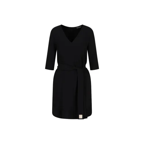 ARMANI EXCHANGEAE FW24 Длинное платье с длинными рукавами женское черное