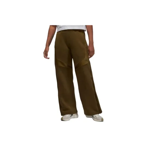 Джордан Вязаные Тренировочные Штаны Женские Оливково-Зеленые