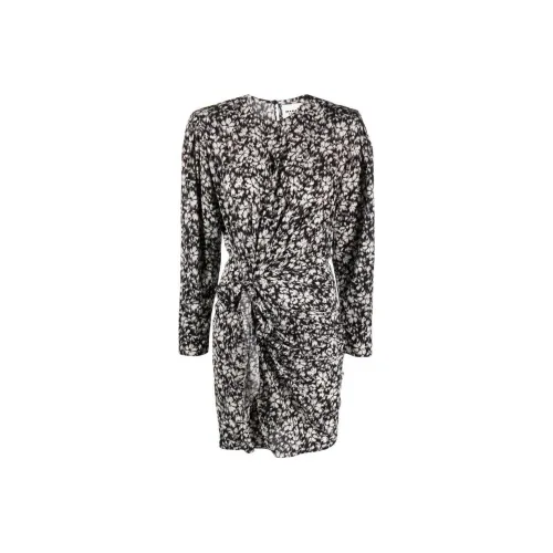 ISABEL MARANT Черное Женское Длинное Платье с Рукавами