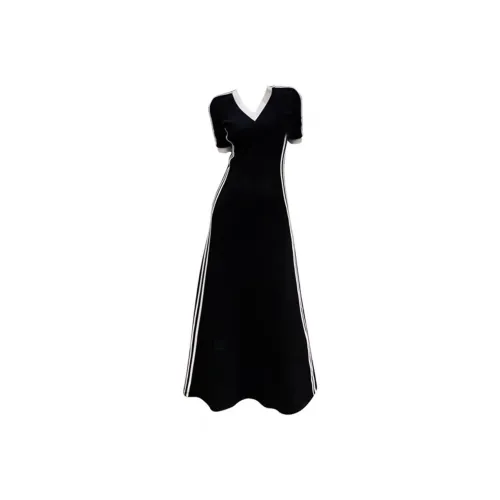 ZCDECO Короткий рукав Платье Женское Черное