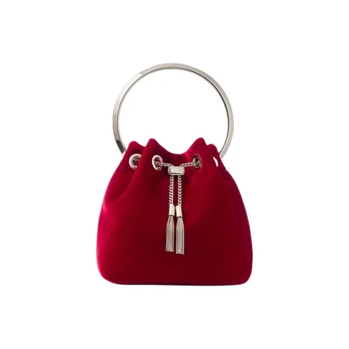 Jimmy Choo Вельвет Одно Плечо Сумка Женская Камень Красный