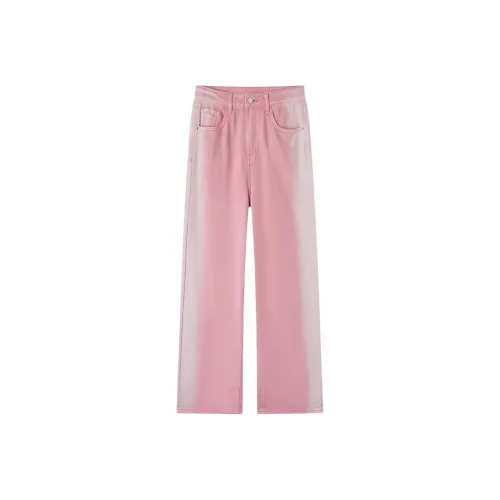 EICHITOO Джинсы Женские Фуксия Градиент