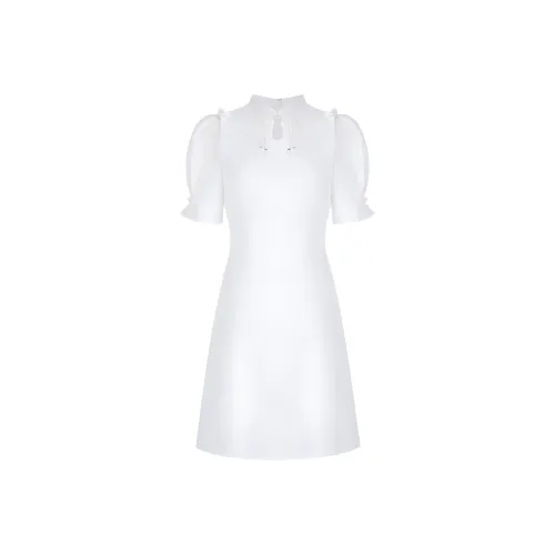 Anmani Короткий рукав Платье Женское Облачный белый