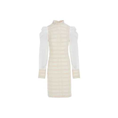 Marie Elie Многоцветные полосы Женские Длинные рукава Платья